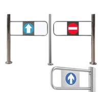 XygZythror Barrera De Seguridad De Entrada De Supermercado con Retorno AutomáTico Y SeñAlizacióN Clara, Barrera De Acceso para Entradas Oficinas Gimnasios Centros Left-in/Right-out1.4m