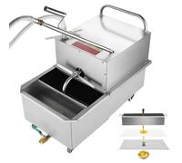 XygZythror MáQuina De Filtrado De Aceite para Freidora, De Acero Inoxidable, para Uso Comercial, con Carrito para Freidora, Ideal para Restaurantes