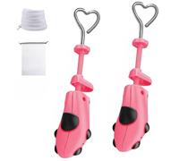 XYH El estirador de zapatos viene con bolsa a prueba de polvo, un par de estiradores de zapatos de plástico, ajustable en 4 direcciones., Rosado, Large