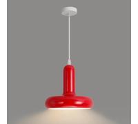 XYHAZCSM Lámpara colgante moderna de colores, lámpara colgante pequeña junto a la cama con cable ajustable de 200 cm, lámpara de techo de metal con arte en hierro for cocina, dormitorio, comedor(Red)