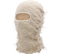 XYIYI Pasamontañas desgastado para esquí, pasamontañas de punto para invierno, a prueba de viento, calentador de cuello para mujer y hombre, beige, Talla única