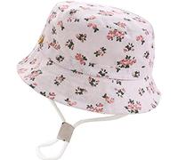 XYIYI Sombrero de sol unisex para niños de 1 a 8 años, con ala ancha, Beige Floral, 12-24 Meses