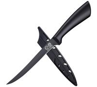 XYJ 7 Inch Fillet Knife Ultra Sharp Kitchen Cutlery,Salmon Fish Steak Meat Cleaver Slicing Carving Knife,Stainless Steel Deboning Knife With Plastic Sleeve