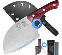 XYJ Authentic Since 1986,Cuchillo de carnicero serbio con estuche,Cuchillo de cocina de chef vegetal,Mango de madera con estuche,para acampar al aire libre