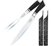 XYJ Carving Knife Set, 10 Inch Slicing Knife and Fork, Stainless Steel Professional Carving Knife, Meat Cleaver Knife With Ergonomic Handle, Kitchen Knife for Home