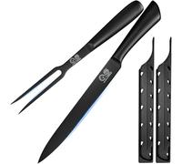XYJ Carving Knife Set, 10 Inch Slicing Knife and Fork, Stainless Steel Professional Carving Knife, Meat Cleaver Knife With Ergonomic Handle, Kitchen Knife for Home