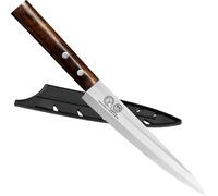 XYj Cuchillo japonés Sashimi Sushi de 8 pulgadas Yanagiba cuchillo de cocina de acero inoxidable de alto carbono con mango ergonómico y caja de regalo para diestros