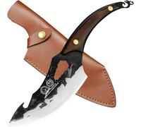 XYJ FULL TANG 6.5 pulgadas cuchillo rebanada cuchillos de acero inoxidable caza matanza cuchillos talla cuchillo con funda de cuero y mini cuchillo y piedra de afilar
