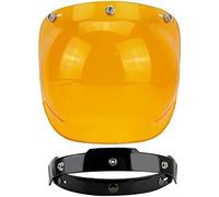 XYJTC Motocicleta Casco de motocicleta de cara abierta con visera de burbuja, lente de visera for motocicleta, protector de burbuja, accesorio for cascos de motocicleta, lente(Orange)