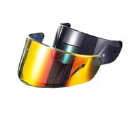XYJTC Motocicleta Lente de visera for casco, lentes originales fábrica for LS2 FF397/801 (transparente)(Red Gold)