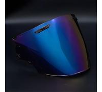 XYJTC Motocicleta Protector facial for casco de motocicleta Arai VZ Ram, accesorios de repuesto, visera antiarañazos, lentes de colores for casco de motocicleta, color rojo té.(E Tea Colorful Blue)