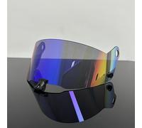 XYJTC Motocicleta Visera for casco de carreras de rally y karts, lente de visera for PC, color ahumado oscuro, visera de repuesto for STILO for ST5, diseño elegante(Rainbow Blue)