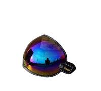 XYJTC Motocicleta Viseras solares universales for casco de motocicleta, casco abierto 3/4, visera de burbuja, gafas de moto, lentes a prueba de viento, diseño elegante.