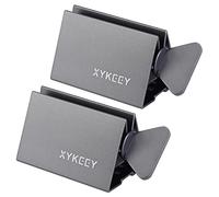 XYKEEY Exprimidor de tubos de pasta de dientes, juego de 2 rodillos exprimidores de pasta de dientes, soporte de asiento para tubo de pasta de dientes de metal (gris triangular)