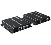 XYKJOBC Extensor KVM IP de 200 m, un par de conmutadores multi - Gigabit a través de RJ45 Cat5e/6 1080p HDMI USB KVM Ethernet Extender para PC DVR Loptop soporte ratón teclado táctil (TX+RX)