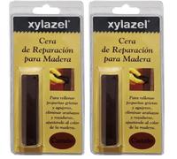 Xylazel Cera Reparación Madera Castaño 22 g (Paquete de 2)