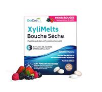 Xylimelts: boca seca 40 pastillas adherentes frutos rojos| Alivia la sequedad bucal día y noche| Acción hasta 8 horas | Sin azúcar, xilitol| Discreto y natural| Probado clínicamente