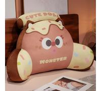 XYMCX Almohada de Lectura para Adultos, Ideal para Descansar en la Cama, Jugar y Leer. con reposabrazos Ajustables. 2 en 1, Ideal para el Respaldo, el sofá y la Espalda.,Brown-80 * 50CM