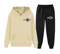 XYMCX Chándal de hombre para Doctor Who, conjunto deportivo de 2 piezas para entrenamiento, sudadera con capucha informal, chándal para correr y pantalones de chándal, sudadera de manga,Khaki-xx_l