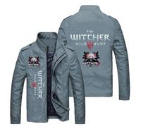 XYMCX Chaqueta ligera para hombre de The Witcher, chaqueta deportiva tipo bombardero, cortavientos, informal, de carga, con cuello alto, para exteriores, para senderismo y caminatas.,Blue1-5x_l