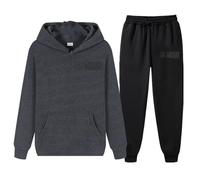 XYMCX Conjunto de chándal para hombre de Linkin Park, sudadera y joggers, conjunto informal de 2 piezas de manga larga, trajes cálidos de invierno, sudadera capucha pantalones chándal,Dark Gray-3x_l