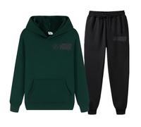 XYMCX Conjunto de chándal para hombre de Linkin Park, sudadera y joggers, conjunto informal de 2 piezas de manga larga, trajes cálidos de invierno, sudadera capucha pantalones chándal,Army Green-x_l
