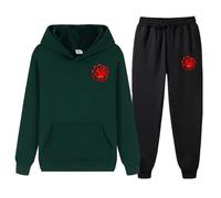 XYMCX Conjunto deportivo de invierno para hombre Targaryen, sudadera y jogger para mujer, chándal ligero de otoño, conjunto deportivo de 2 piezas, talla grande, para gimnasio y deporte.,Army Green-s
