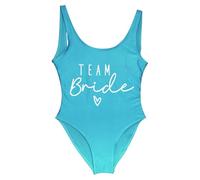 XYNM Bikini Mujer Trajes De Baño La Fiesta Gallina Traje Novia del Equipo Una Sola Pieza para Ser Rosa-Lake Blue-XXL