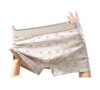 XYNM Calzoncillos Hombre Boxer De Algodón Briefs 10a Antibacterial Fronteros Transpirables Pantalones Cortos Sueltos-Albaricoque-XXXXL (165-200 Catties)