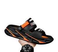 XYNM Chanclas Hombre Mujer Verano Sandalias Eva De para Hombre, Suela Suave Antideslizante, Resistente A Los Olores, Ideal Conducir Al Aire Libre, Uso Diario Parejas, Informal-negro-naranja-40-41