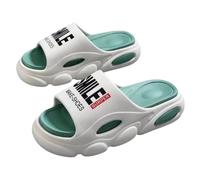 XYNM Chanclas Hombres Gruesa Sola Verano Playa Diapositivas Baño Antideslizante Zapatillas Sandalias Suaves Simplicidad Ultra Ligera Carta Zapatos Zapatillas-white-44-45