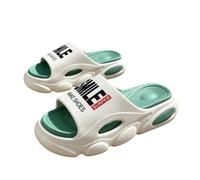 XYNM Chanclas Hombres Zapatillas Sandalias Suela Gruesa Verano Playa Diapositivas Baño Antideslizante Suaves Simplicidad Ligera Carta Zapatos-44-45-white1