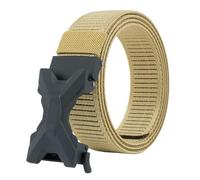 XYNM Cinturones Hombre Elástico Correa Elástica para La Cintura con Cierre Automático De Aleación Sin Dientes, No Requiere Perforación, Accesorio Tejido Versátil-marrón-125cm