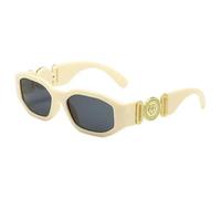 XYNM Gafas de Sol Cuadradas Irregulares Retro para Hombres Y Mujeres, Uv400 Antideslumbrantes, Diseñador Moda con Montura Pequeña-mi