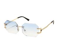 XYNM Gafas de Sol Moda para Viajes Al Aire Libre - Polígono Sin Montura Uv400 Polarizadas Vintage Geométricas Rectangulares Hombres Y Mujeres-re-1 Unidad