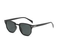 XYNM Gafas de Sol Ovaladas Cuadradas Retro para Hombres Y Mujeres, Moda con Espejo Uv400, Conducir Al Aire Libre, Negras-mi