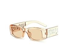 XYNM Gafas de Sol Polarizadas Cuadradas Pequeñas Unisex, Sombras Estilo Callejero Uv400 para Viajes Al Aire Libre-champán