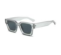 XYNM Gafas de Sol Polarizadas Cuadradas Unisex, Tonos Degradados Retro Uv400 para Viajes Al Aire Libre Y Verano-Gris Negro