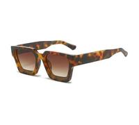 XYNM Gafas de Sol Polarizadas Cuadradas Unisex, Tonos Degradados Retro Uv400 para Viajes Al Aire Libre Y Verano-té Leopardo