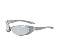 XYNM Gafas de Sol Polarizzata Ovale Sport Occhiali Da Sole Unisex Argento Specchio All'aperto