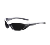 XYNM Gafas de Sol Polarizzata Ovale Sport Occhiali Da Sole Unisex Argento Specchio All'aperto