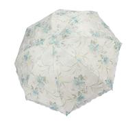 XYNM Paraguas Plegable De Vinilo Negro Doble Capa Con Adornos Encaje, Protección Uv Verano Uso Para La Lluvia Y El Sol Umbrella-11