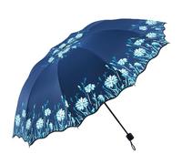 XYNM Paraguas Plegable Grande Doble Para 2 Personas, Vinilo Negro, Protección Uv, Sol Y Lluvia, Mujeres Estudiantes Umbrella-08