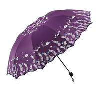 XYNM Paraguas Plegable Grande Doble Para 2 Personas, Vinilo Negro, Protección Uv, Sol Y Lluvia, Mujeres Estudiantes Umbrella-05