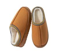 XYNM Zapatillas Casa Mujer De Algodón Hombres Mujeres Solas Gruesas Al Aire Libre Caca Invierno Sentimientos Punta Espesa-caqui-40-41