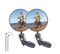 Xynovate 2 Piezas Espejos de Bicicleta, HD Gran Angular Retrovisor Manillar Espejos, 360 Grados Ajustable Espejo Universal para Manillar de Bicicleta Eléctrica para Bicicleta de Montaña