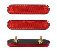 Xynovate 3Piezas Catadioptrico Moto, Catadioptrico Rectangular, Catadioptrico Rojo Rectangular Fijación Tornillo, Reflectores para Remolque Camión Moto Tractor RV Bicicleta