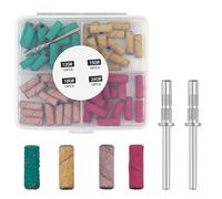 Xynovate 60 Bandas de Lijado Pequeñas para Broca de Uñas, Grano 120# 150# 180# 240# Mini Bandas de Lijado para Uñas AcríLicas, Manicura, Pedicura, Pulir, Quitar Armaduras, Exfoliar