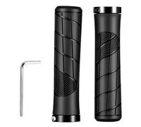 Xynovate Puños de Manillar, Puños Bicicleta Ergonómicos, Dos Lados Antideslizante de Caucho Mango Empuñadura Bicicleta para MTB BMX, Montaña Bici, Estilo A - Patrón de Rombos