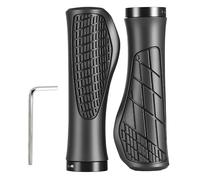 Xynovate Puños de Manillar, Puños Bicicleta Ergonómicos, Dos Lados Antideslizante de Caucho Mango Empuñadura Bicicleta para MTB BMX, Montaña Bici, Plegables Bicicletas